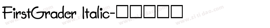 FirstGrader Italic字体转换